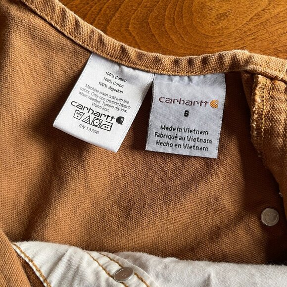 Carhartt tan canvas overalls 6 - Picture 2 of 8